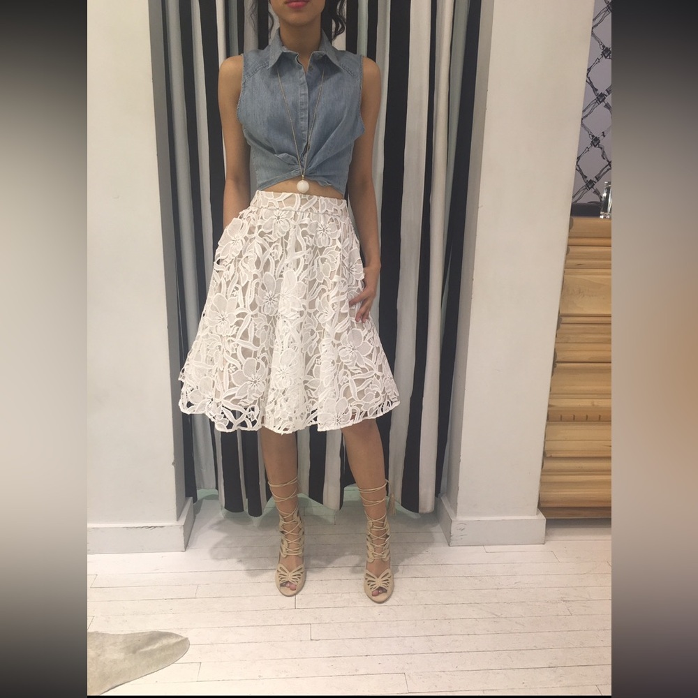 Alice + Olivia Appliqué Skirt